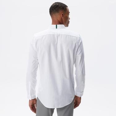  Lacoste Erkek Slim Fit Düğmeli Yaka Beyaz Gömlek