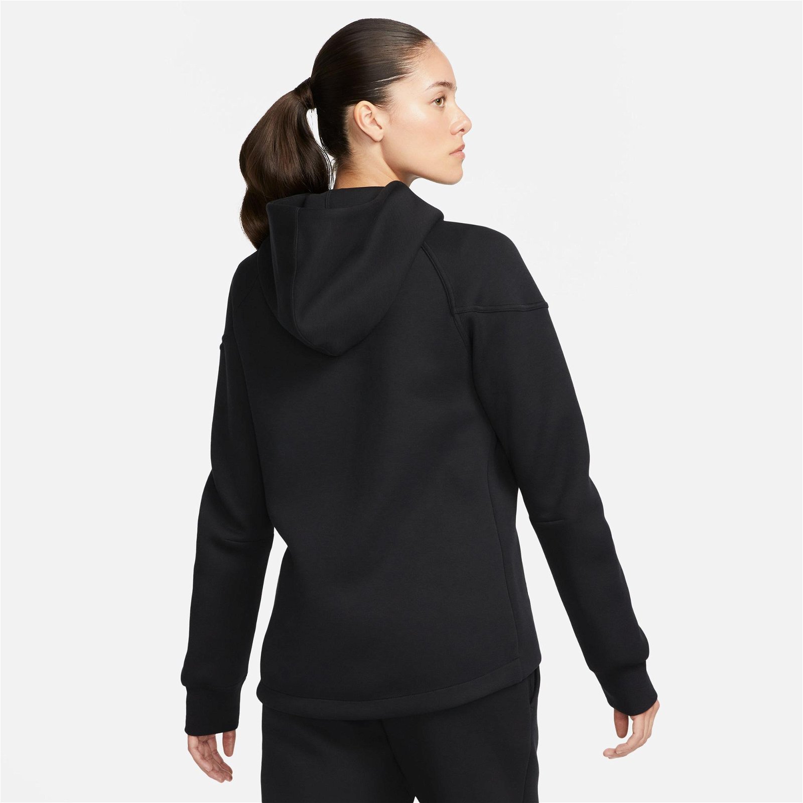 Nike Sportswear Tech Fleece Windrunner Full Zip Kadın Siyah Sweatshirt
