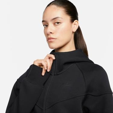  Nike Sportswear Tech Fleece Windrunner Full Zip Kadın Siyah Sweatshirt