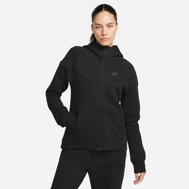  Nike Sportswear Tech Fleece Windrunner Full Zip Kadın Siyah Sweatshirt
