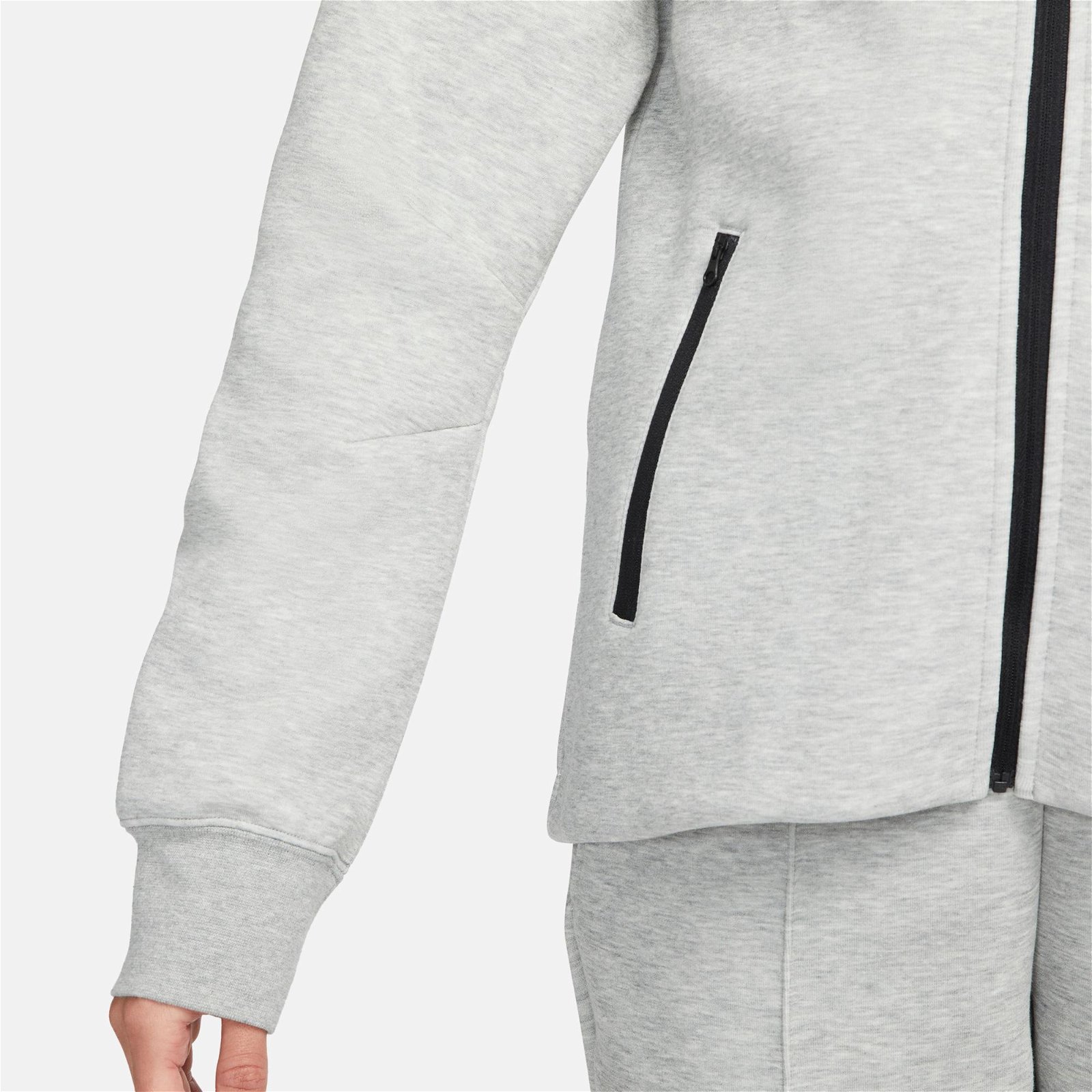 Nike Sportswear Tech Fleece Windrunner Full Zip Kadın Gri Sweatshirt