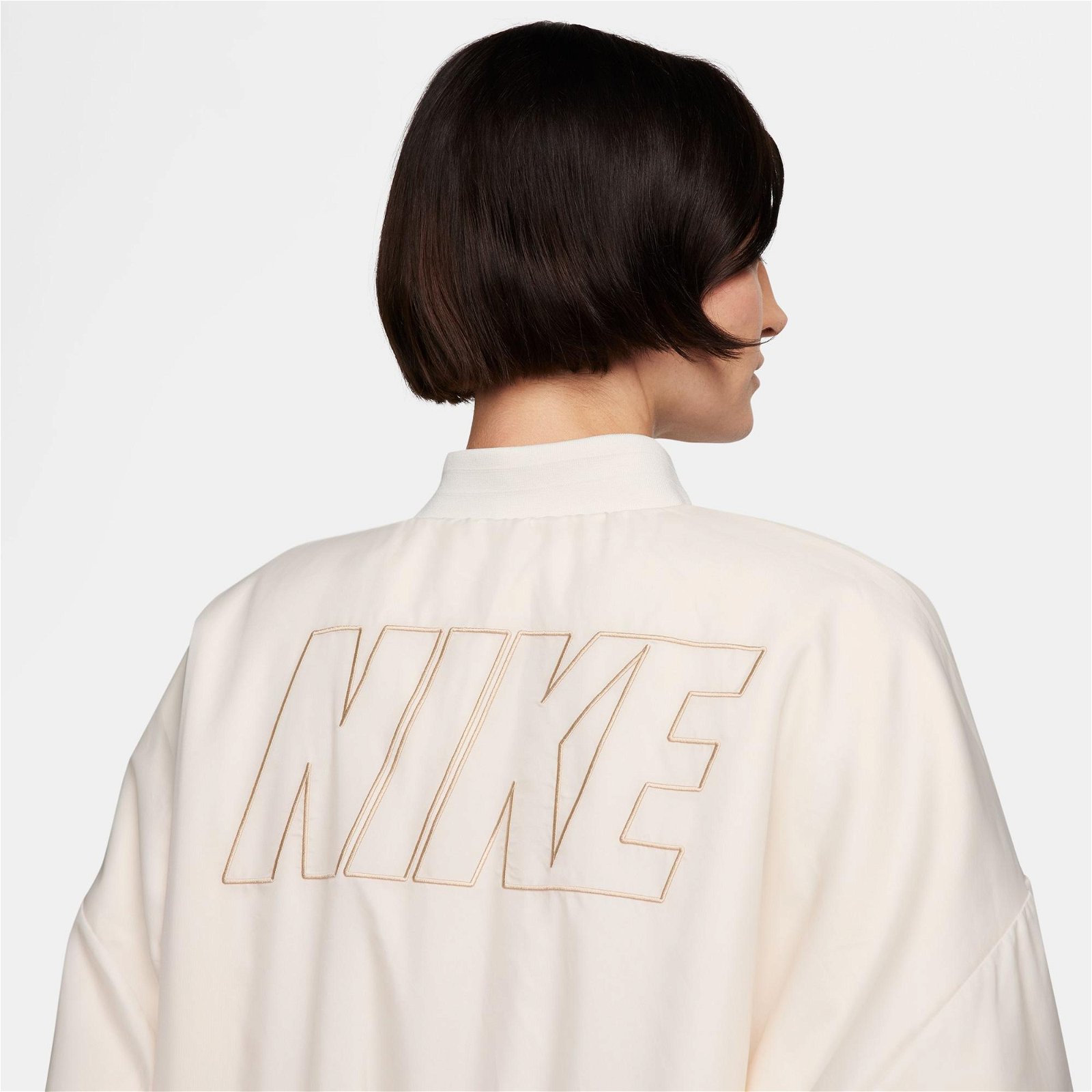 Nike Sportswear Faux Fur Bombeer Kadın Beyaz Ceket