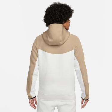  Nike Tech Fleece Hoodie Full Zip Erkek Beyaz Sweatshirt