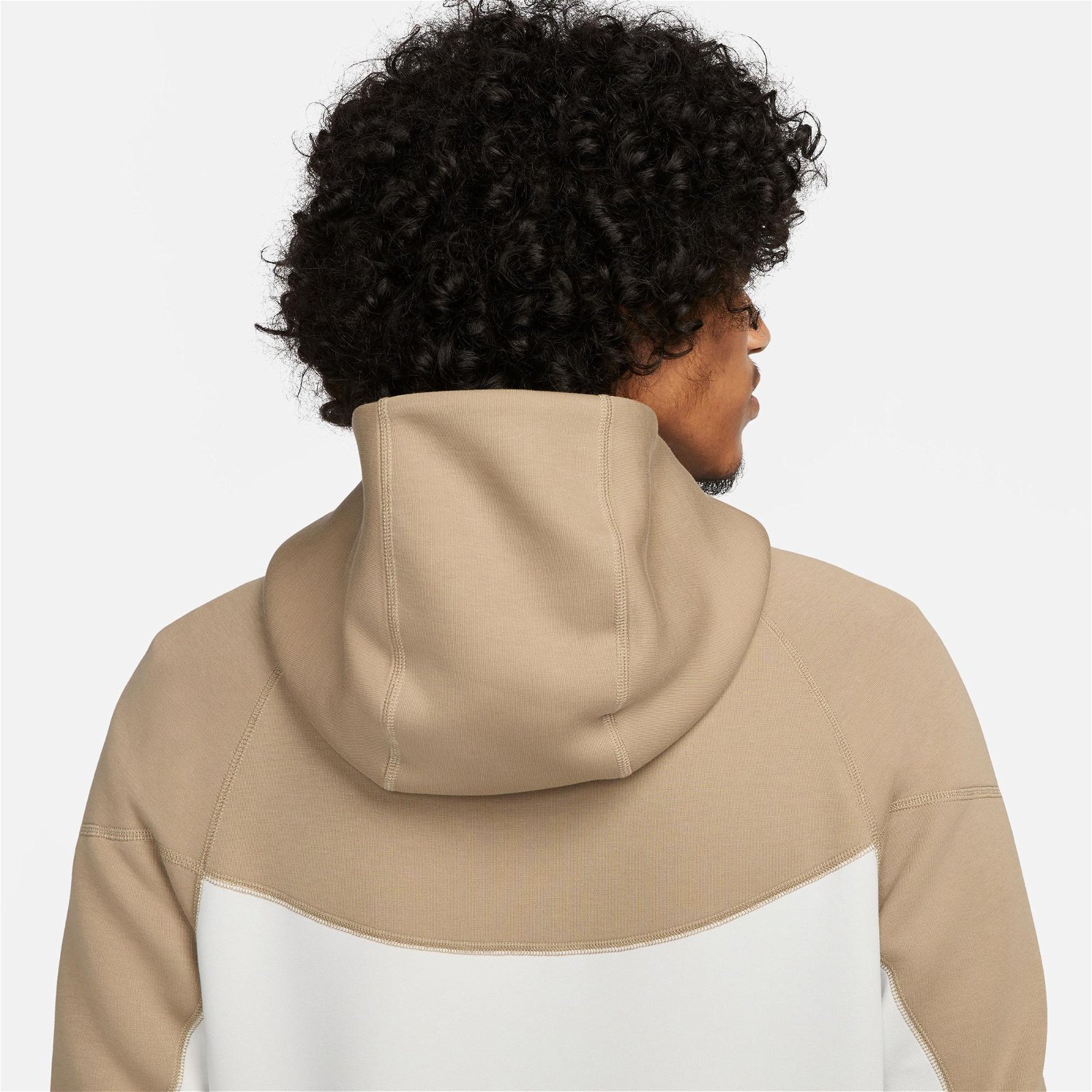 Nike Tech Fleece Hoodie Full Zip Erkek Beyaz Sweatshirt