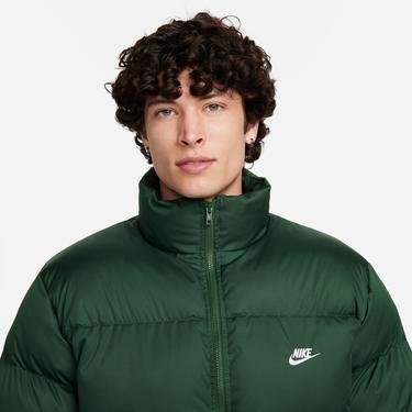  Nike Sportswear Club Puffer Erkek Yeşil Mont