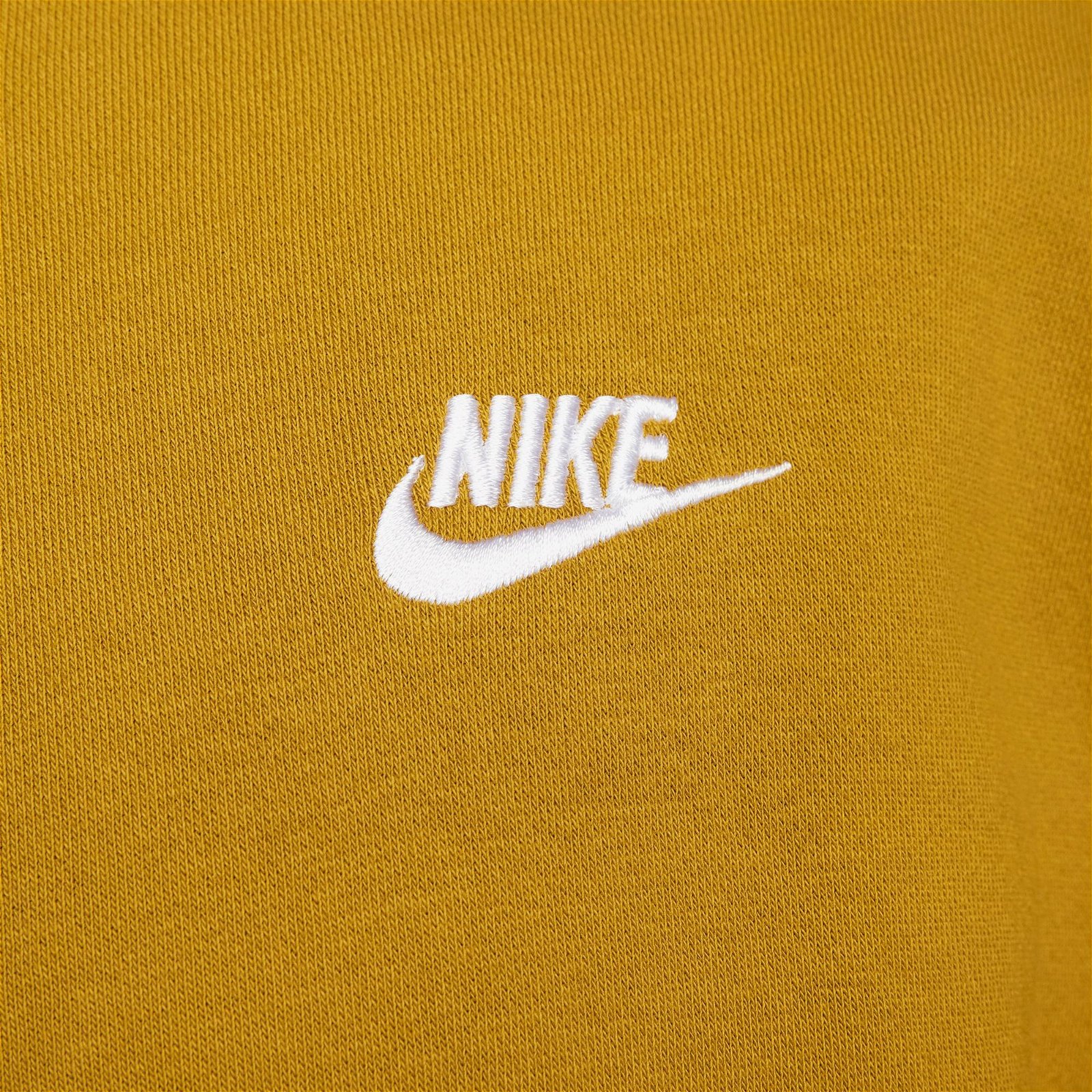 Nike Sportswear Club Fleece Hoodie Full Zip Erkek Sarı Sweatshirt