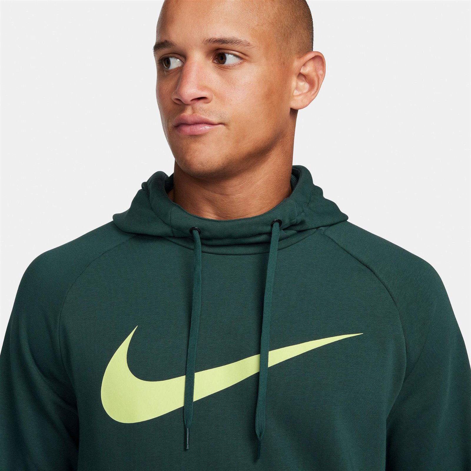 Nike Dri-FIT Hooded Fitness Pullover Erkek Yeşil Sweatshirt
