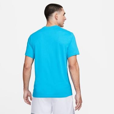  Nike Dri-FIT Crew Erkek Mavi T-Shirt