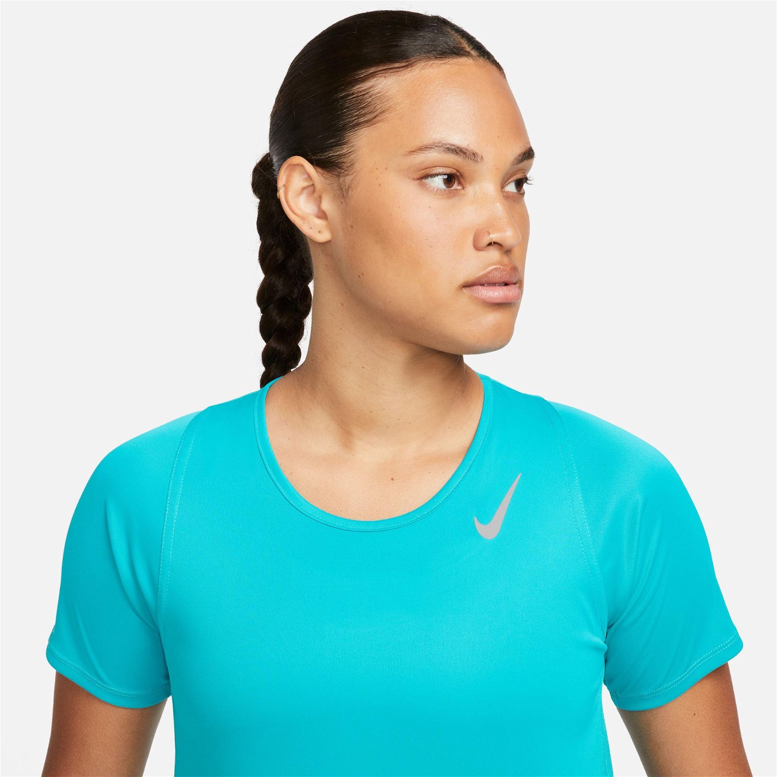 Nike Dri-FIT Race Kadın Mavi T-Shirt