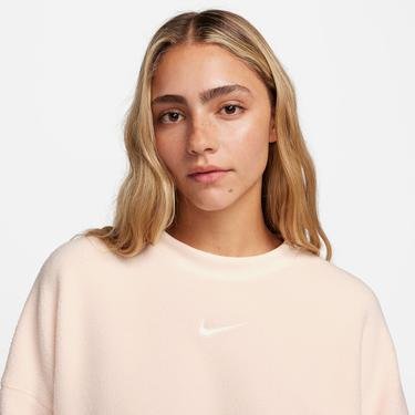  Nike Sportswear Plush Crop Crew Kadın Turuncu Sweatshirt