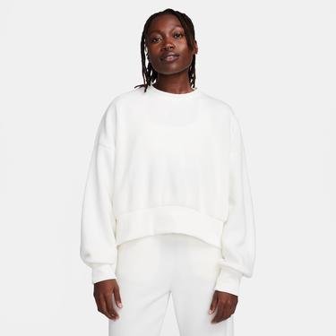  Nike Sportswear Plush Crop Crew Kadın Pembe Uzun Kollu T-Shirt