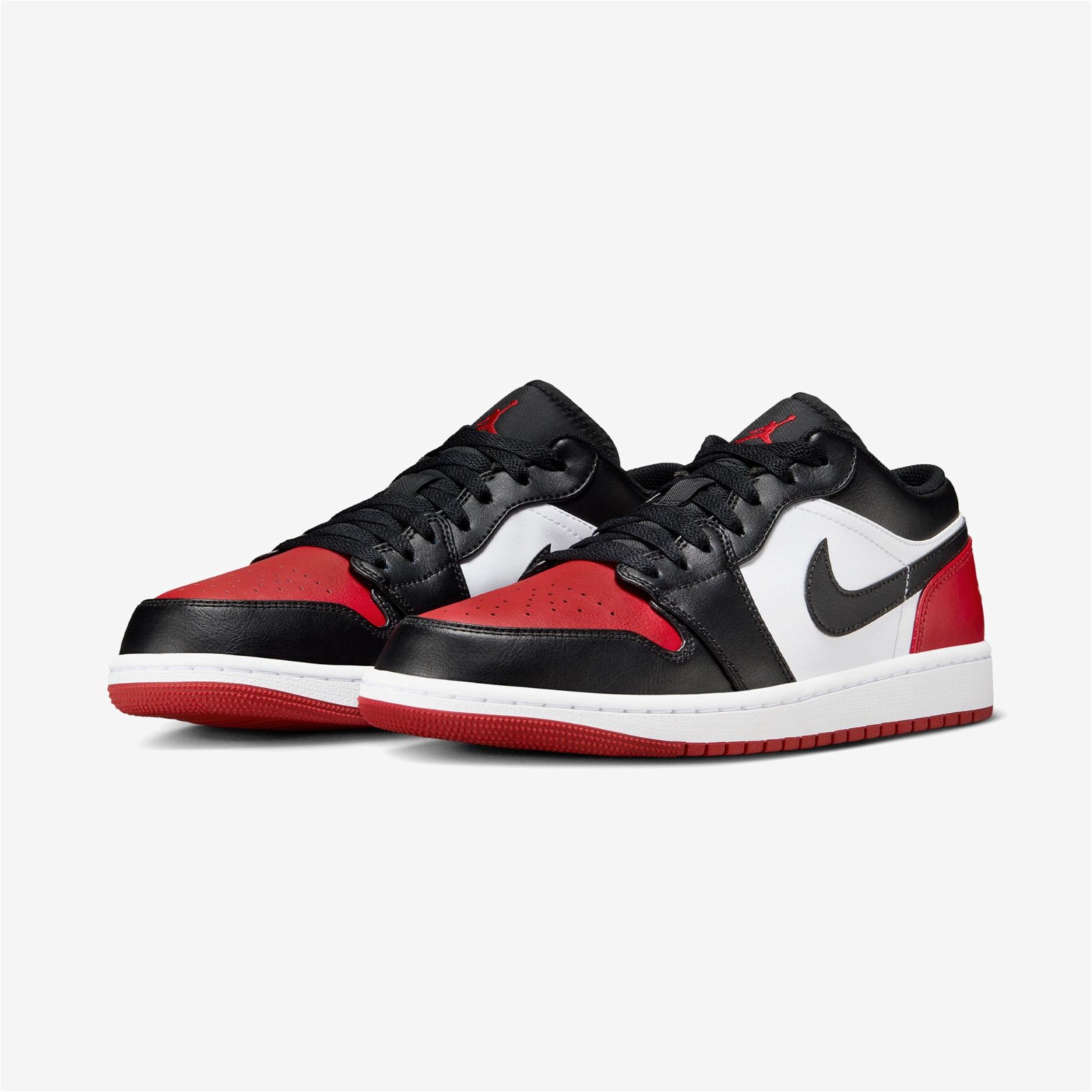 Jordan Air 1 Low Erkek Siyah - Kırmızı Spor Ayakkabı