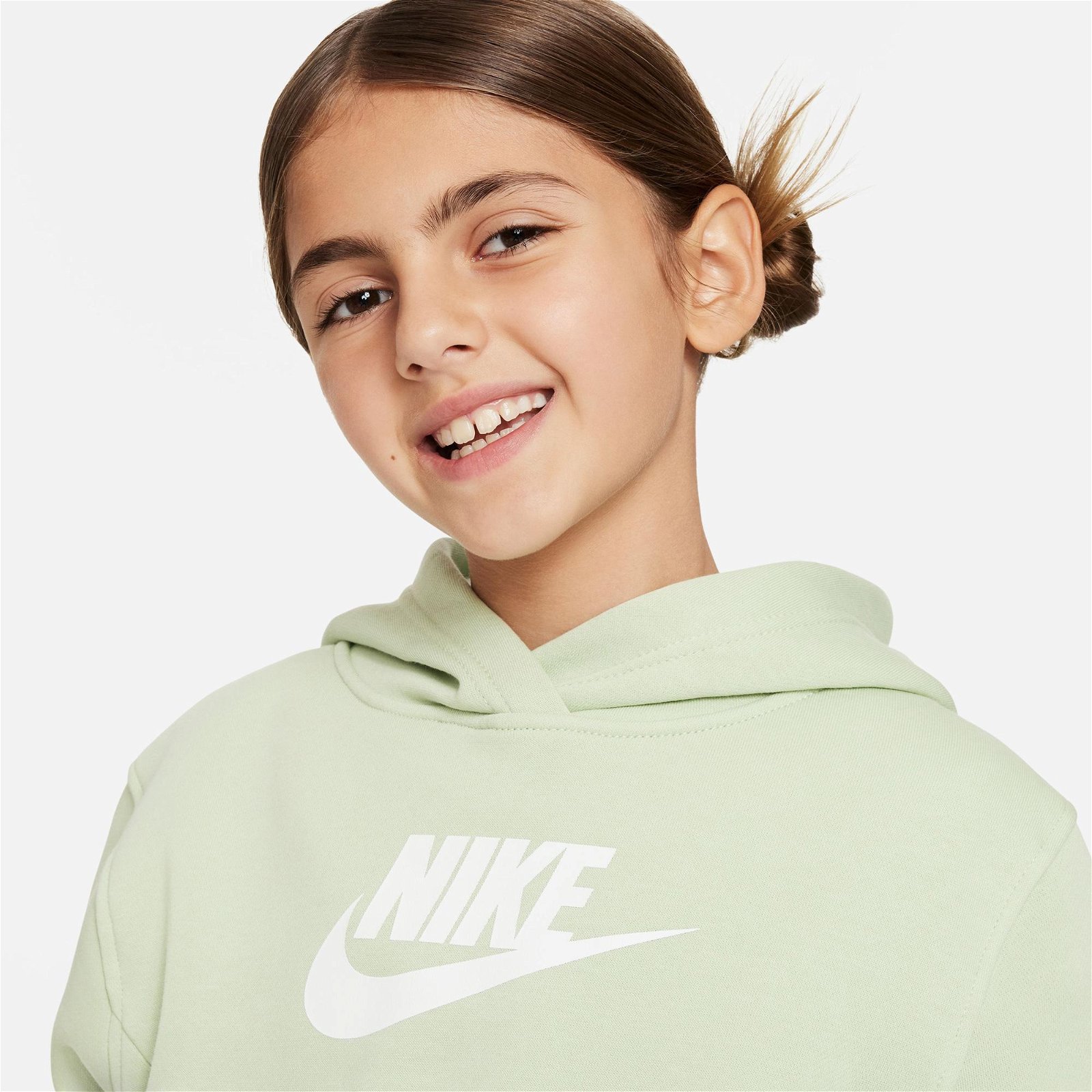 Nike Sportswear Club Fleece Crop Çocuk Yeşil Sweatshirt