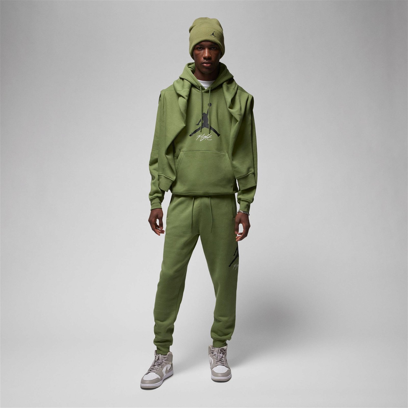 Jordan Essentials Fleece Baseline Erkek Yeşil Eşofman Altı