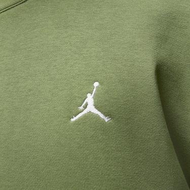 Jordan Essentials Fleece Crew Erkek Yeşil Uzun Kollu T-Shirt