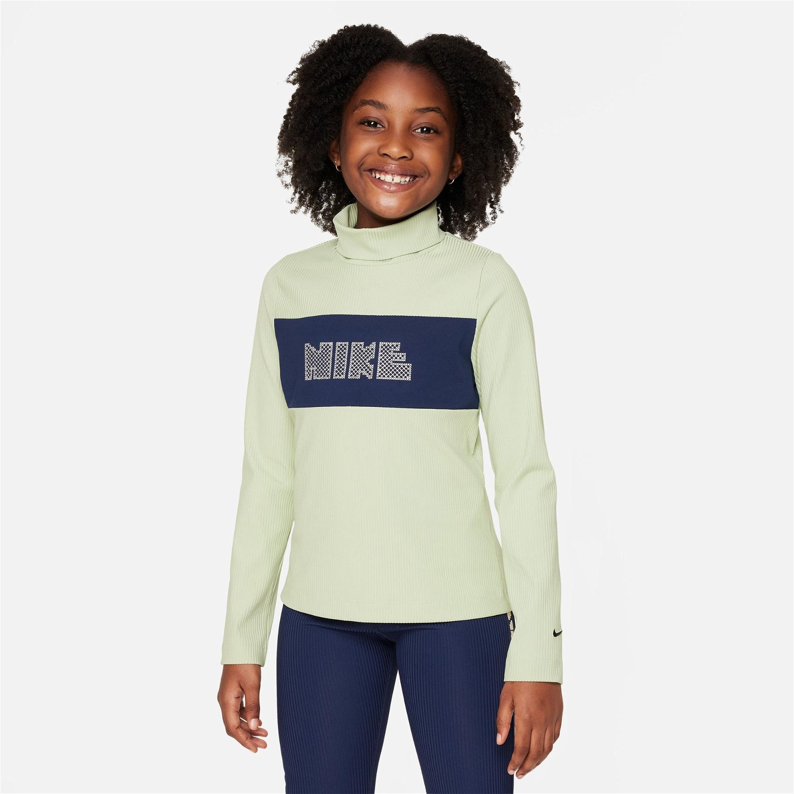 Nike Sportswear Dri-FIT Winterscape Çocuk Yeşil Uzun Kollu T-Shirt