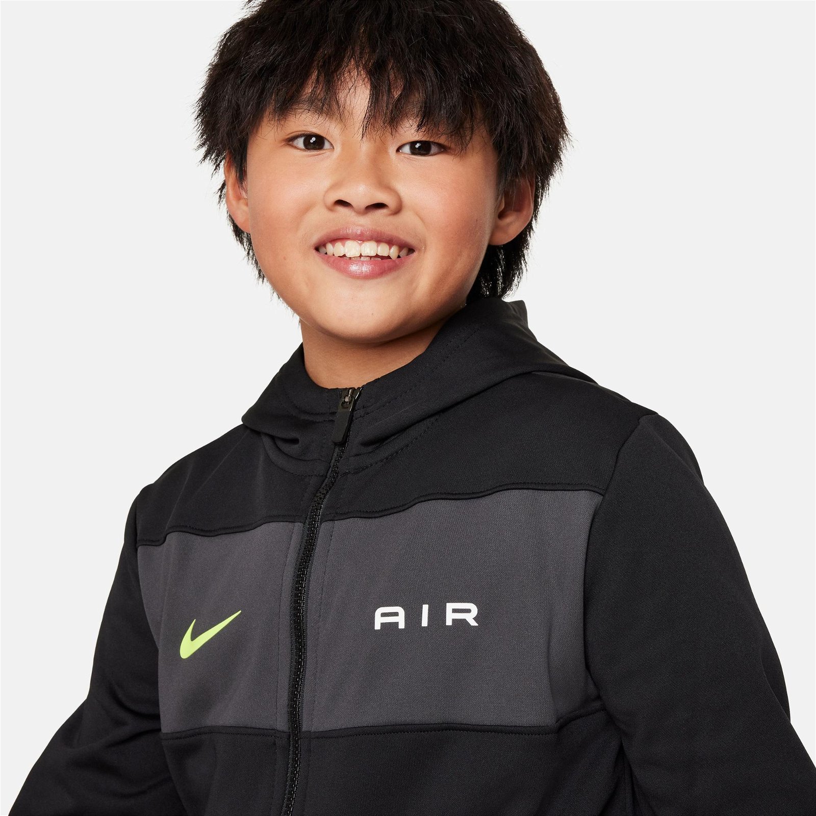Nike Sportswear Air Hoodie Full Zip Çocuk Siyah Sweatshirt