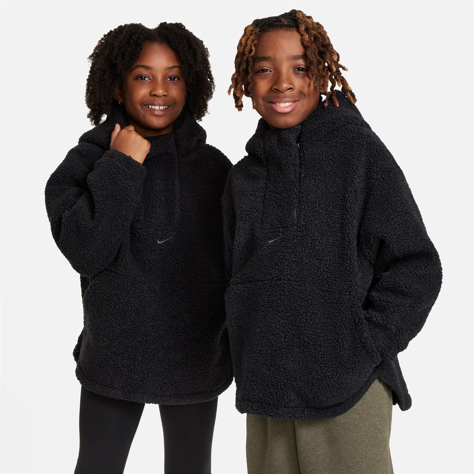 Nike Tech-Fleece Sherpa Çocuk Siyah Sweatshirt