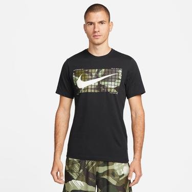  Nike Dri-FIT Camo Erkek Siyah T-Shirt