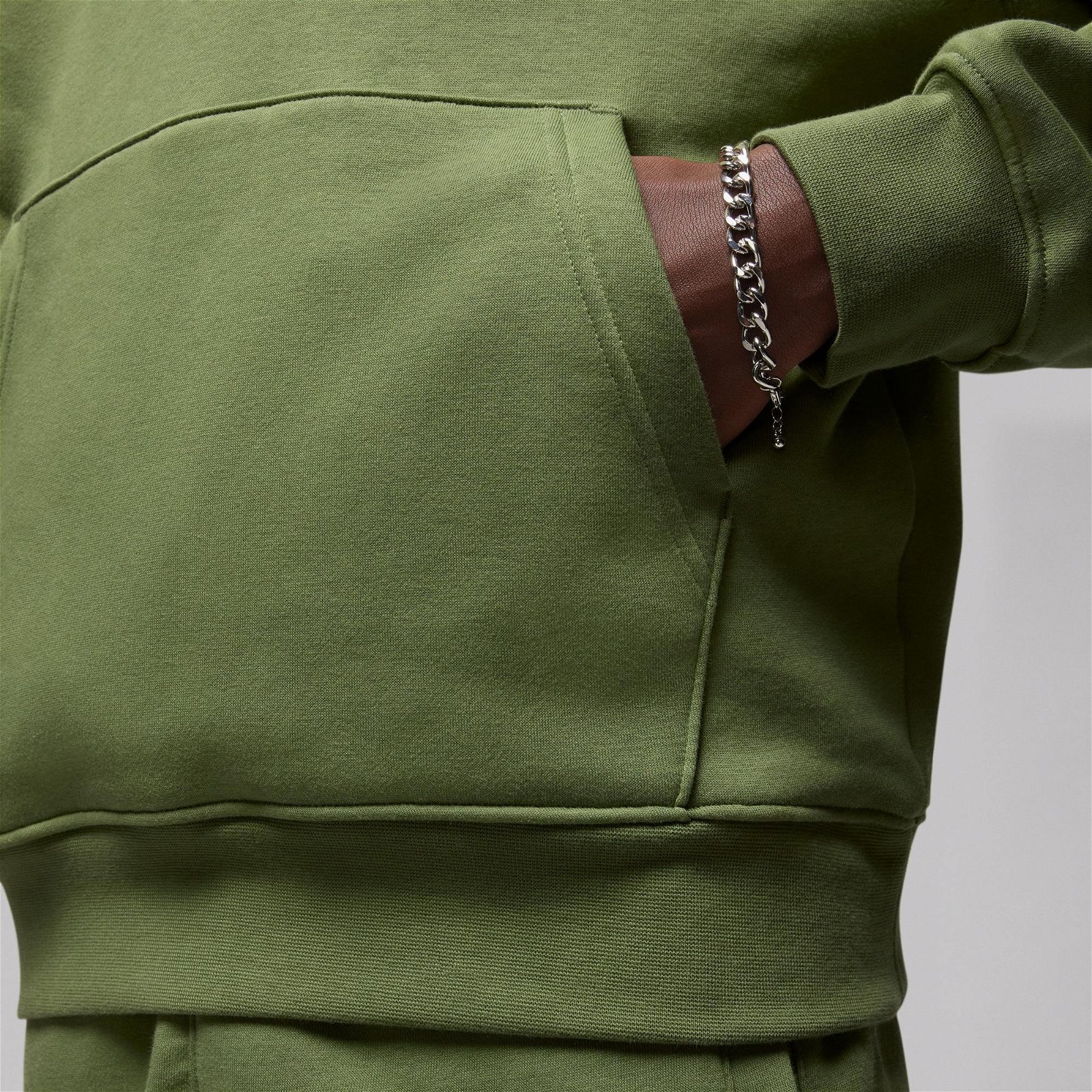 Jordan Essentials Baseline Hoodie Erkek Yeşil Sweatshirt