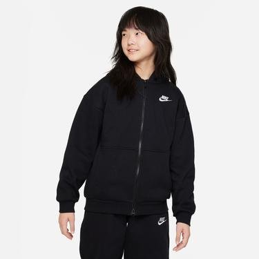  Nike Sportswear Club Fleece Oversize Full Zip Çocuk Siyah Sweatshirt
