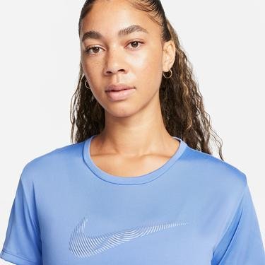  Nike Dri-FIT Swoosh Kadın Mavi T-Shirt