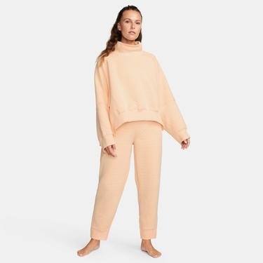  Nike Yoga Therma-FIT Fleece Kadın Turuncu Uzun Kollu T-Shirt