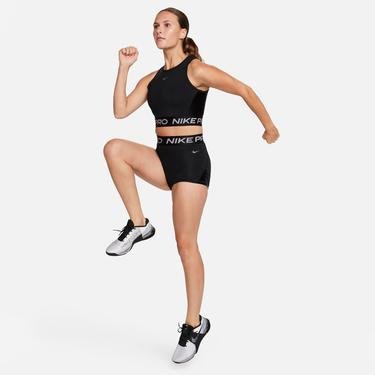  Nike Pro Dri-FIT Crop Tank Shine Kadın Siyah Kolsuz T-Shirt