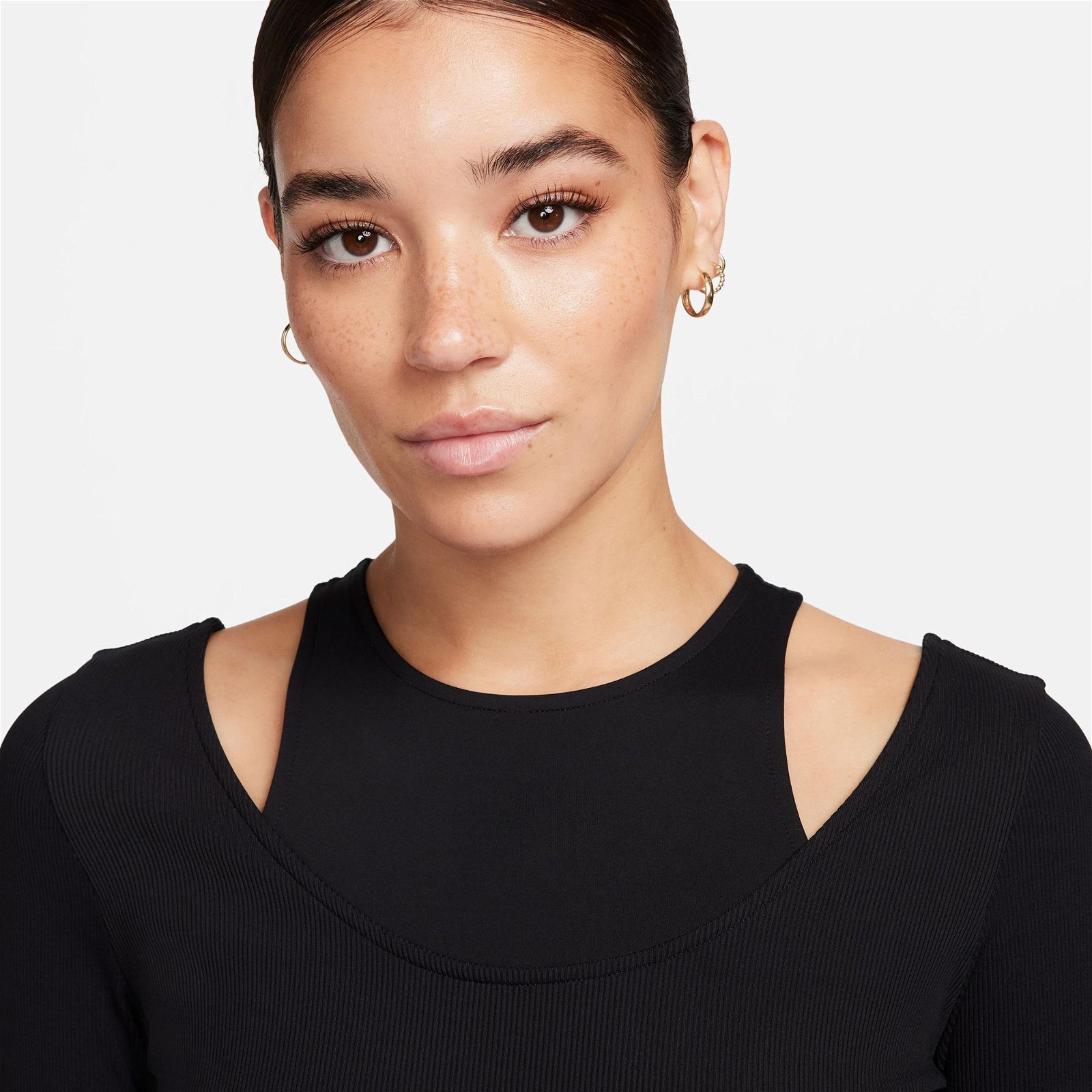 Nike Yoga Dri-FIT Luxe Kadın Siyah Uzun Kollu T-Shirt
