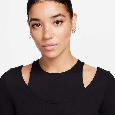  Nike Yoga Dri-FIT Luxe Kadın Siyah Uzun Kollu T-Shirt