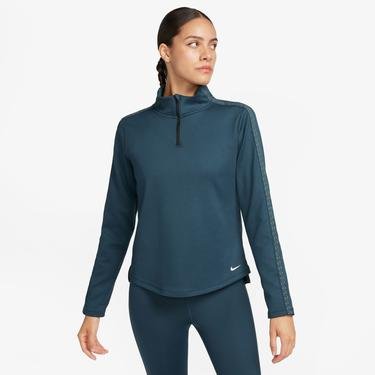  Nike Therma-FIT One Half Zip Kadın Yeşil Uzun Kollu T-Shirt