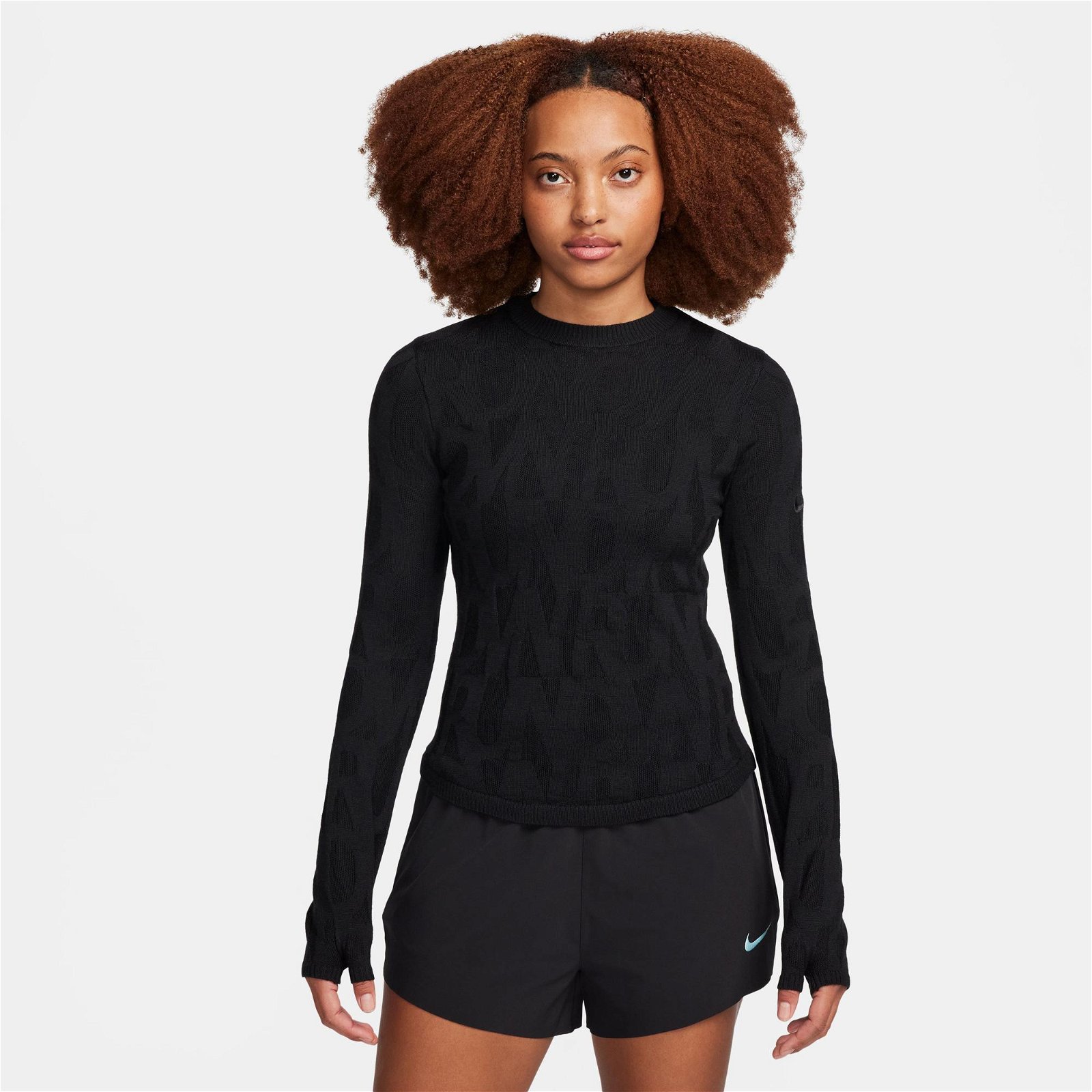 Nike Run Division Kadın Siyah Uzun Kollu T-Shirt