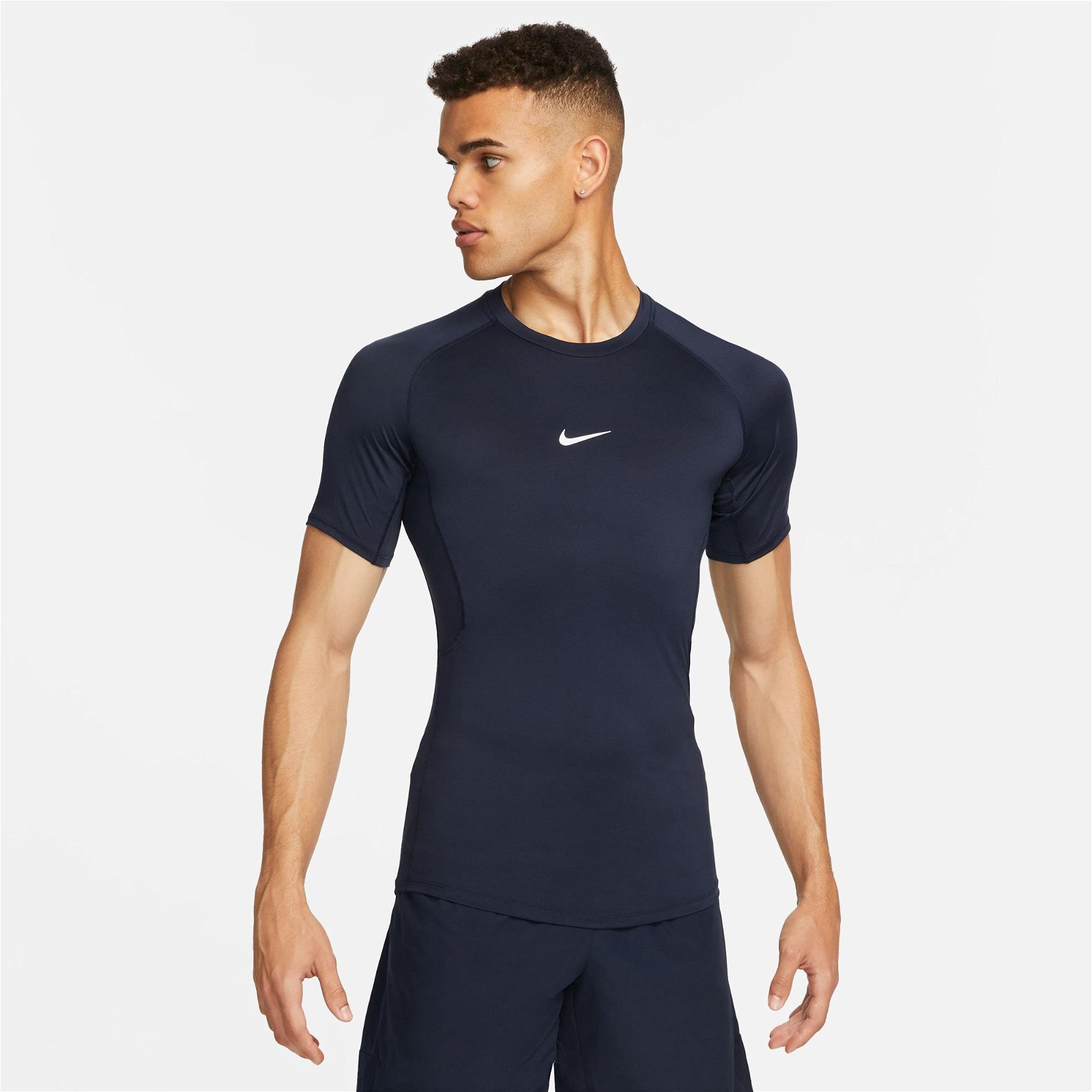 Nike Pro Dri-FIT Erkek Mavi T-Shirt