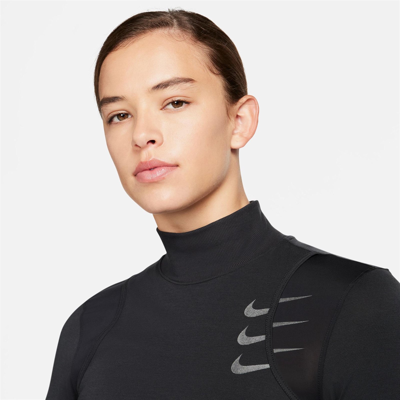 Nike Dri-FIT Adventure Running Division Kadın Siyah Uzun Kollu T-Shirt
