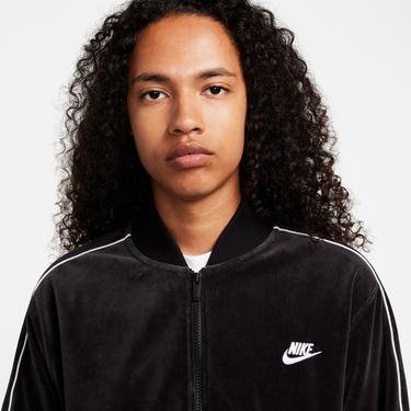  Nike Sportswear Club Velour Erkek Siyah Ceket