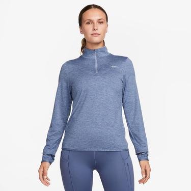  Nike Dri-FIT Swift UV Half Zip Kadın Mavi Uzun Kollu T-Shirt