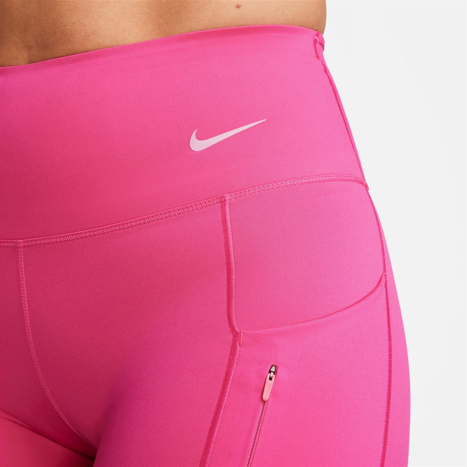 Nike Dri-FIT Go 20 cm Kadın Pembe Tayt