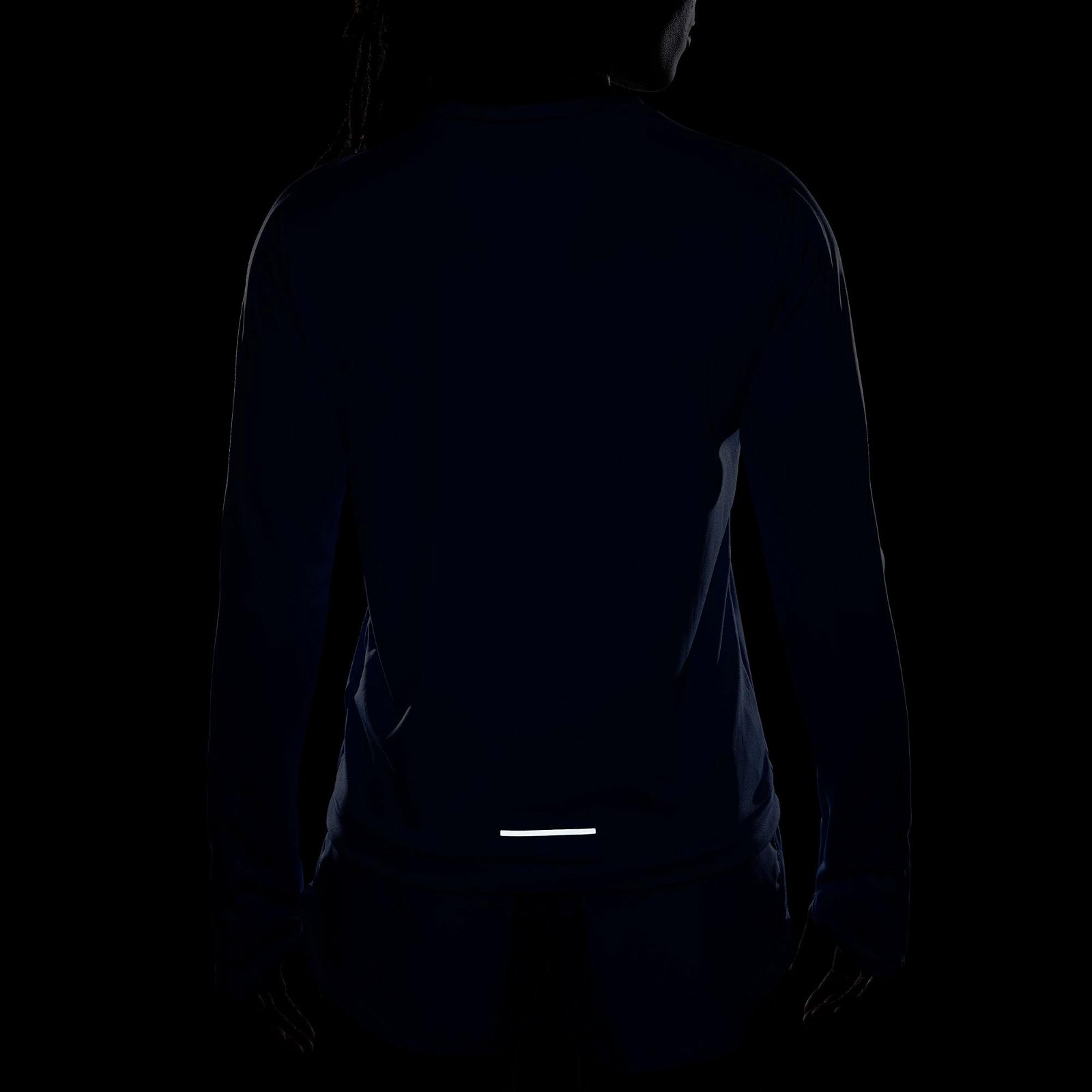 Nike Dri-FIT Pacer Crew Kadın Mavi Uzun Kollu T-Shirt