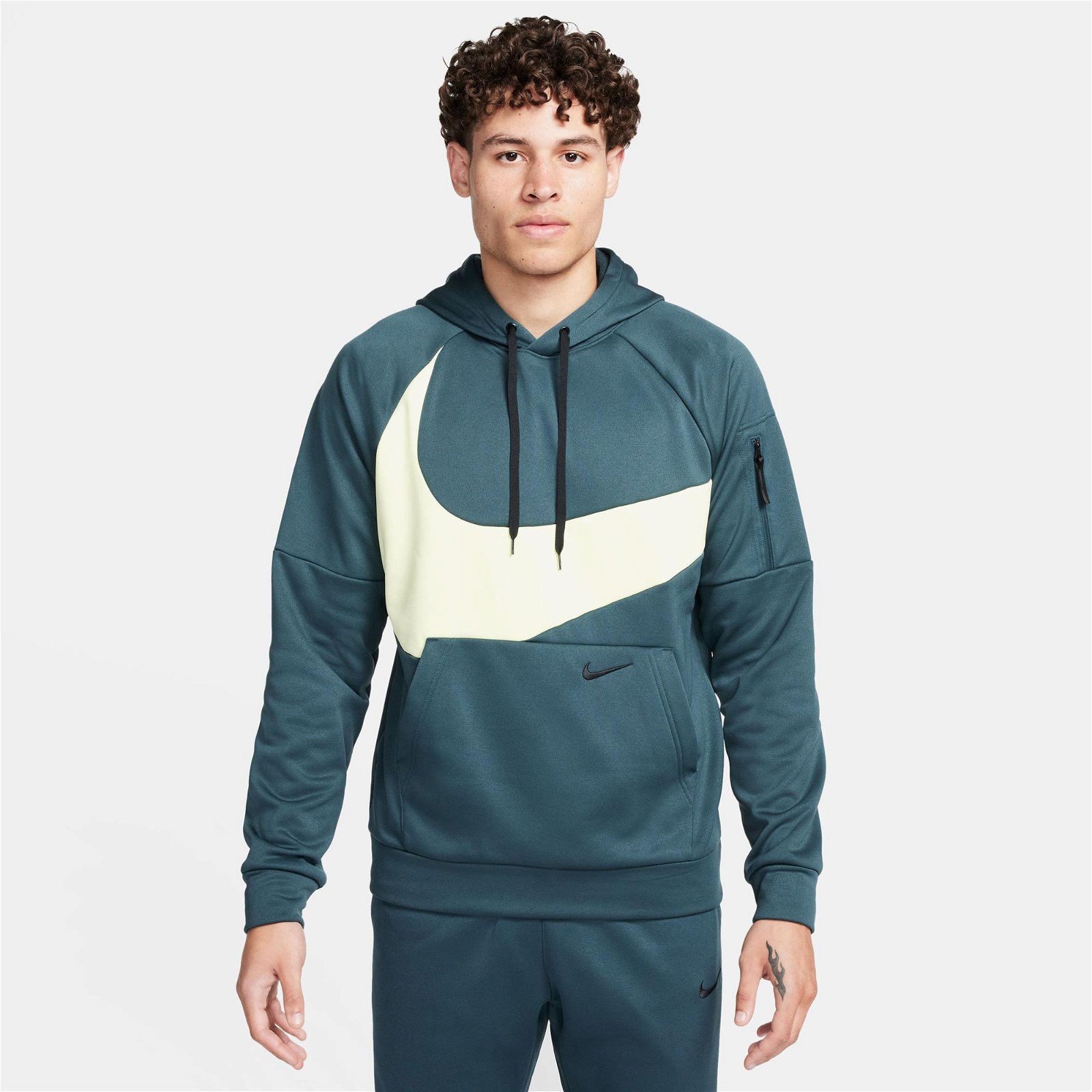 Nike Therma-FIT Swoosh Erkek Yeşil Sweatshirt