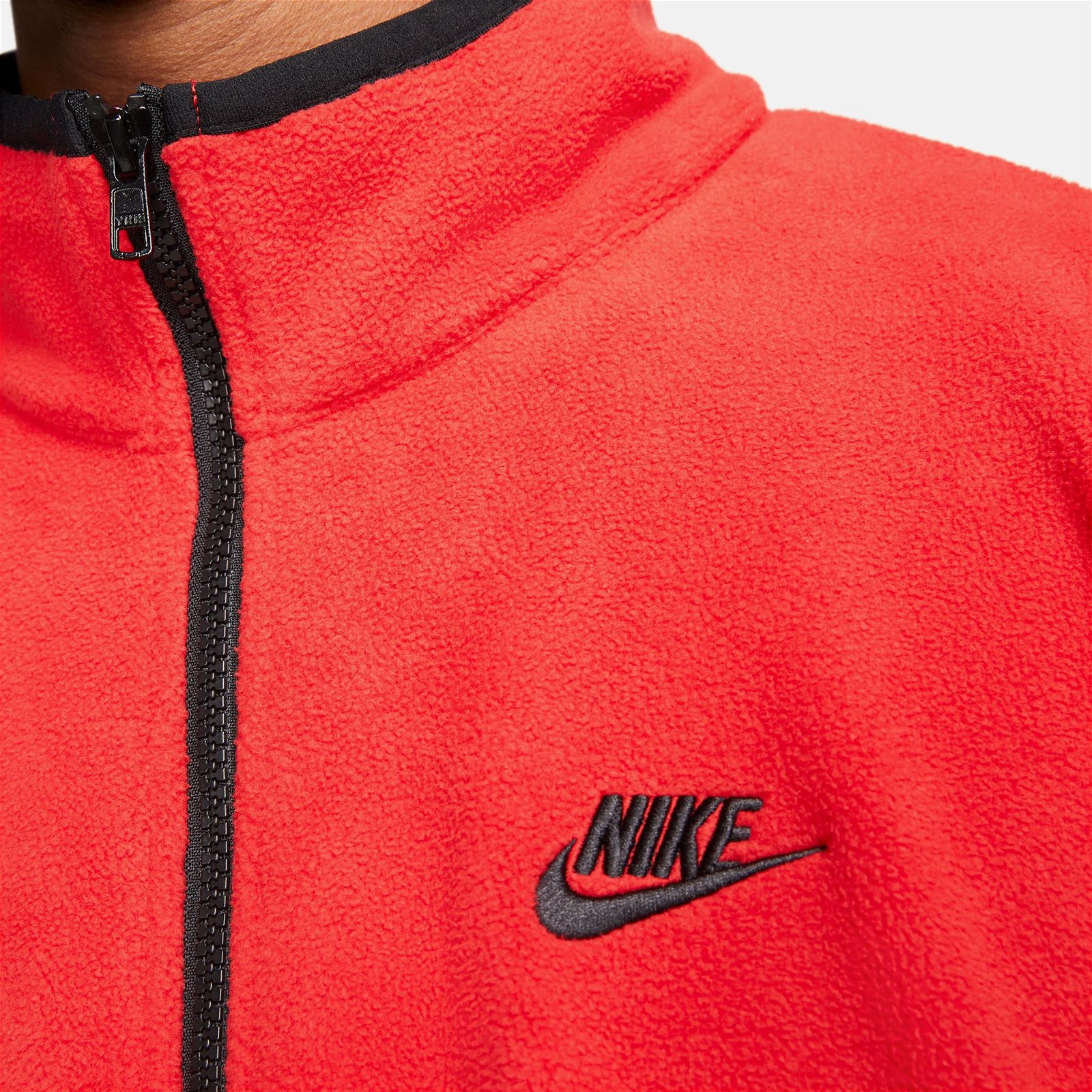 Nike Club Fleece+ Half Zip Erkek Kırmızı sweatshirt