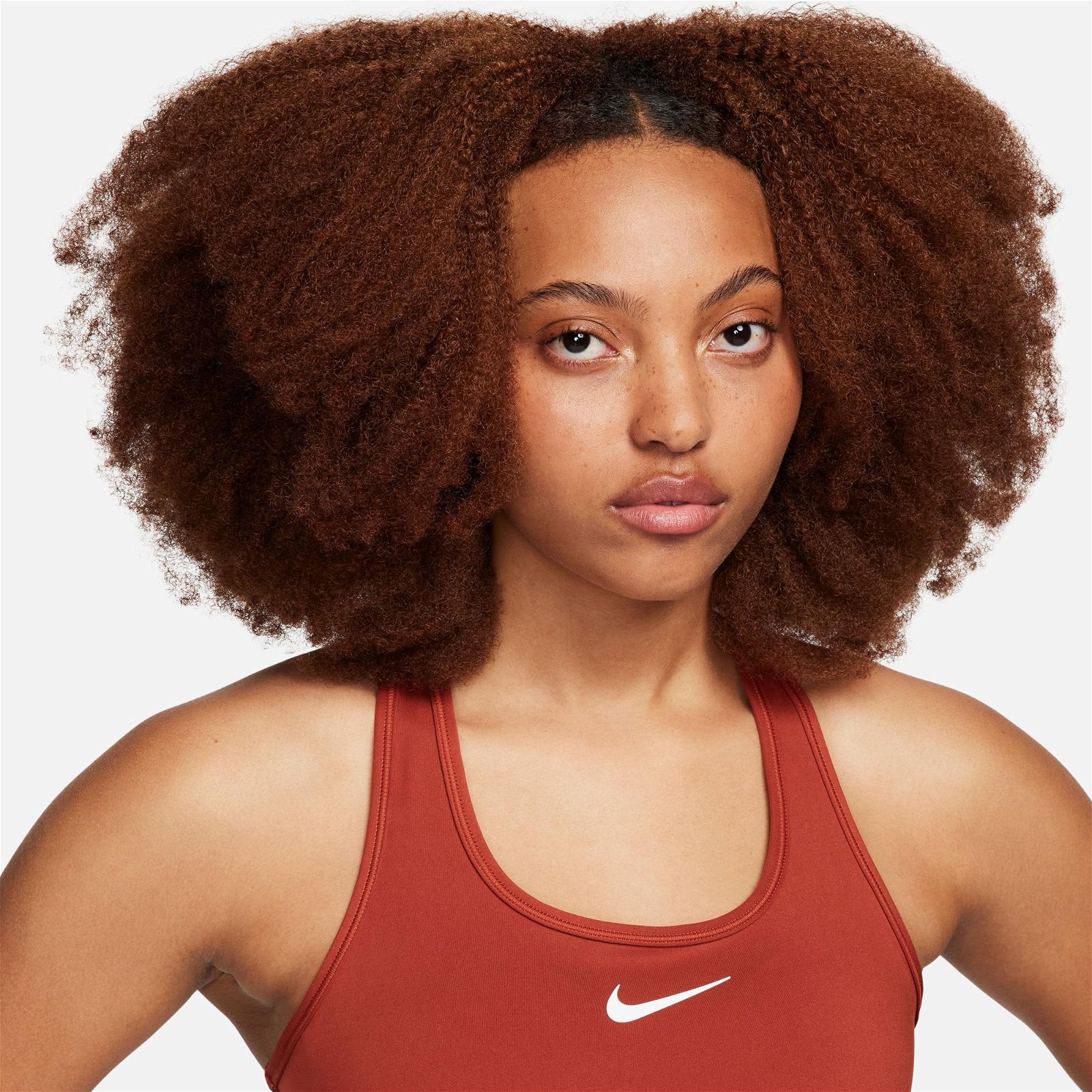 Nike Swoosh Medium Support Kadın Turuncu Bra