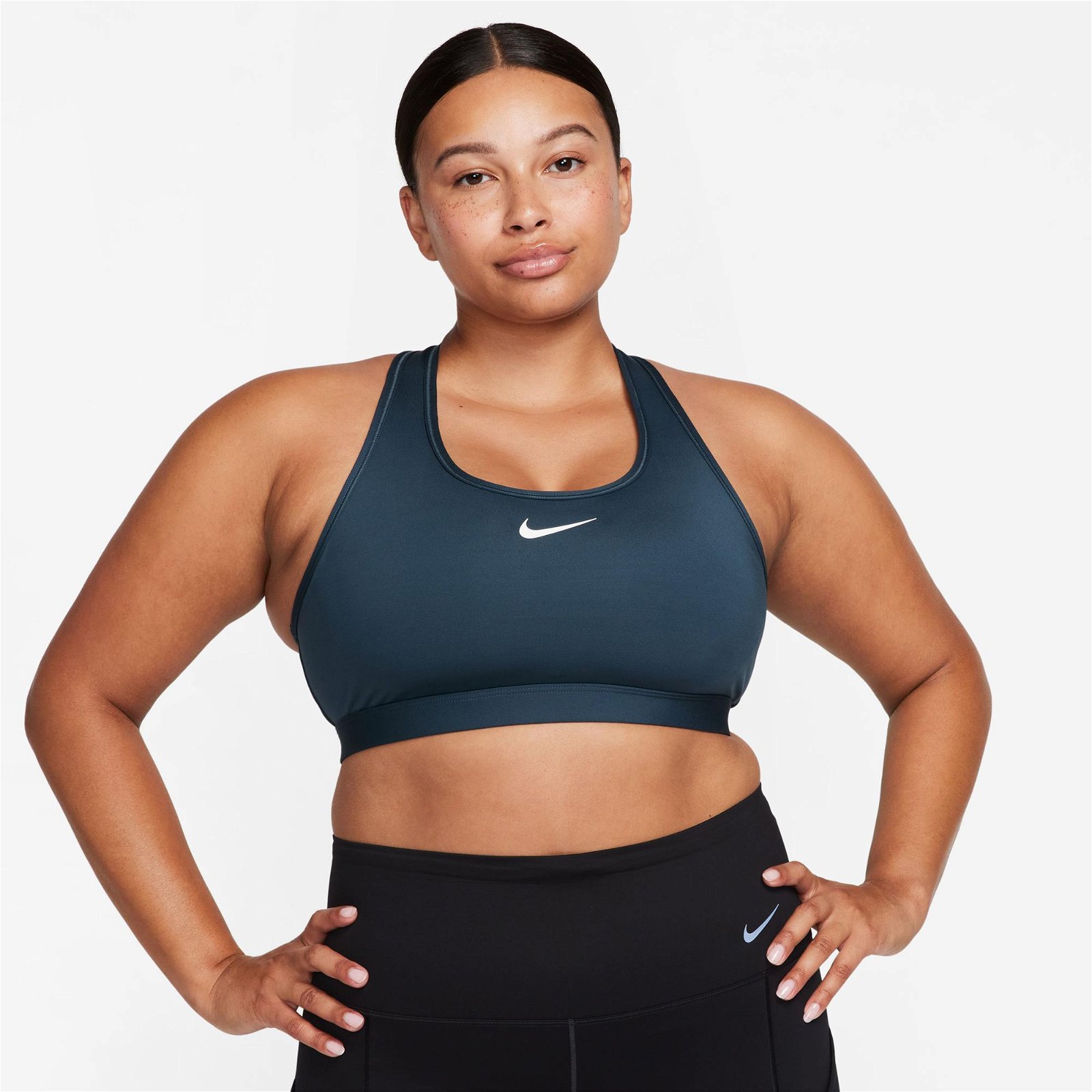 Nike Swoosh Medium Support Kadın Yeşil Bra
