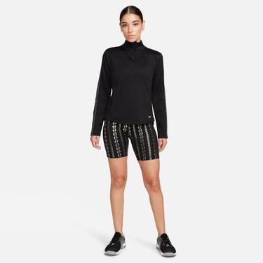  Nike Therma-FIT One Half Zip Kadın Siyah Uzun Kollu T-Shirt