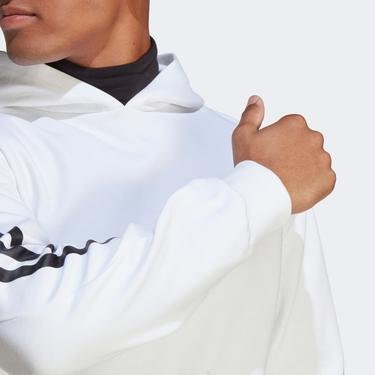  adidas Future Icons 3-Stripes Kapüşonlu Erkek Beyaz Hoodie