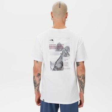  The North Face Collage Erkek Beyaz T-Shirt