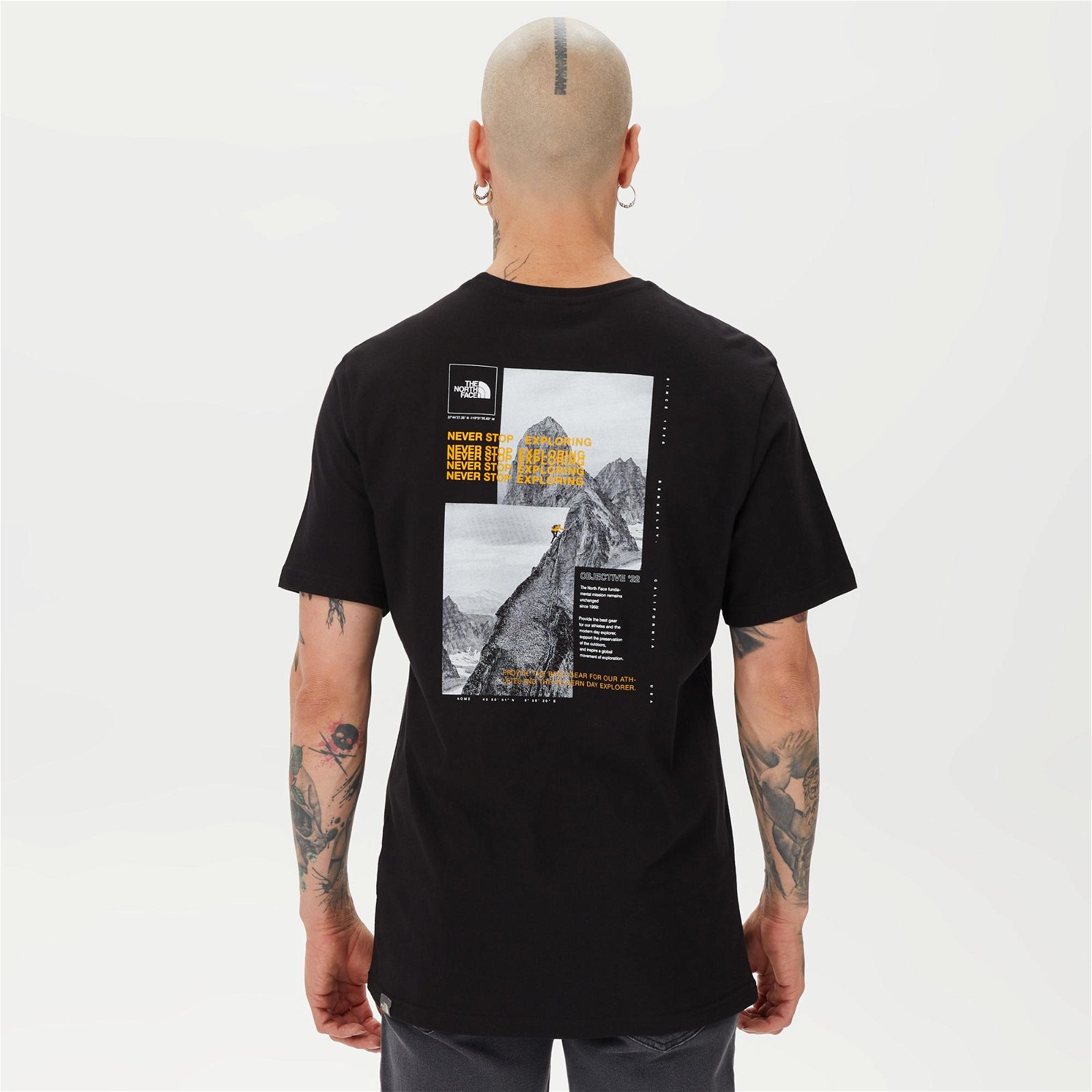 The North Face Collage Erkek Siyah T-Shirt