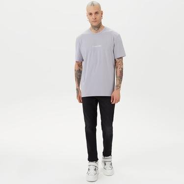  Calvin Klein Kısa Kollu Crew Neck Erkek Gri T-Shirt