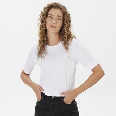  Calvin Klein Kısa Kollu Kadın Beyaz T-Shirt