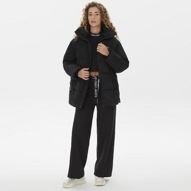  Calvin Klein Jeans ed Long Puffer Kadın Siyah Mont