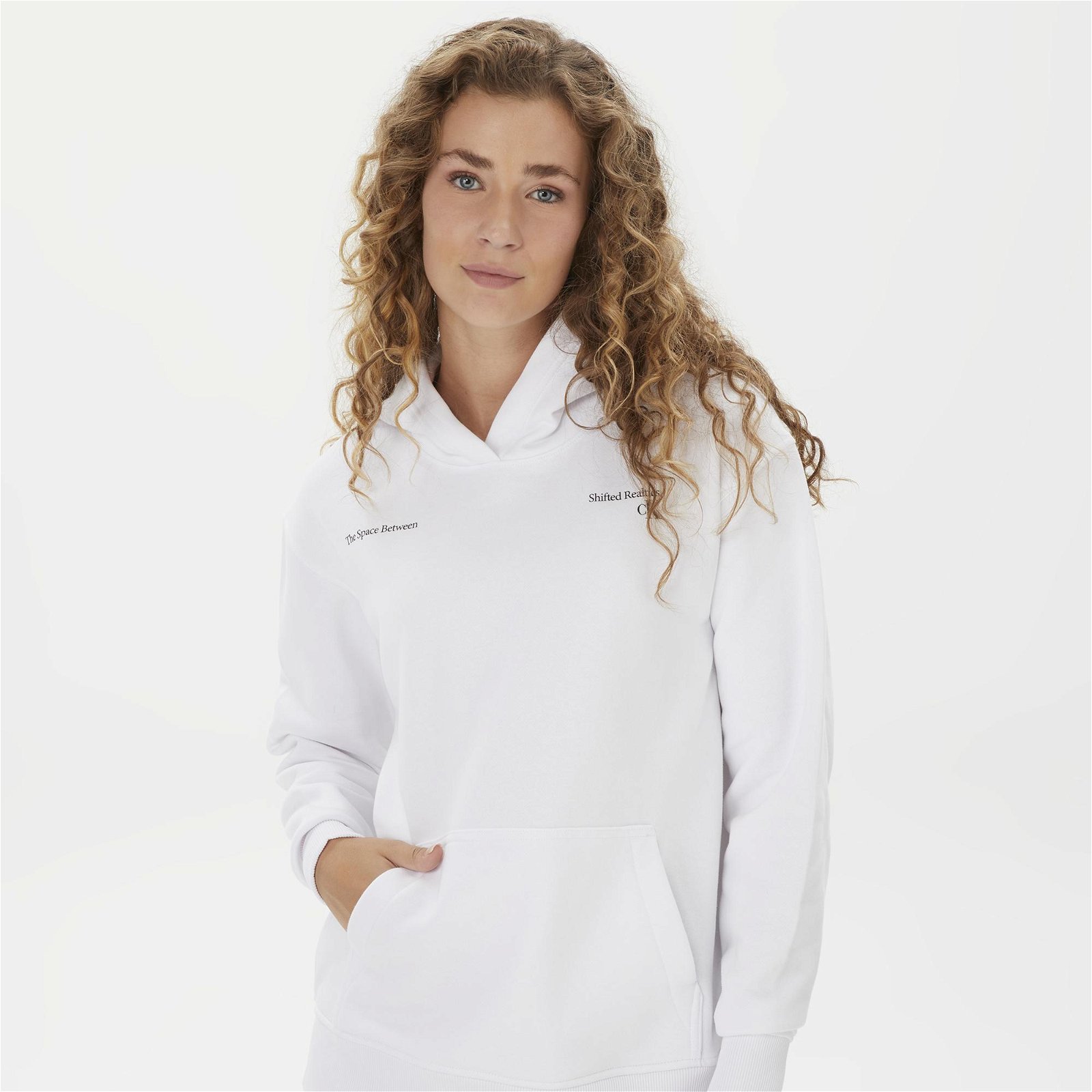 Calvin Klein Jeans Back Hyper Real Landscape Kadın Beyaz Sweatshirt